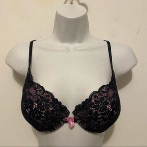 Victoria Secret Angels Lace Underwire Puch Up Bra Size 34C
